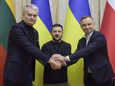 Litva prezidenti Zelenskini Duda ilə görüşdürdü
