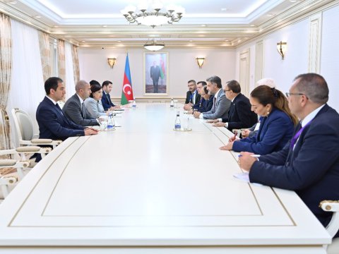 Sahibə Qafarova Türkiyə nümayəndə heyətini qəbul edib - FOTOLAR