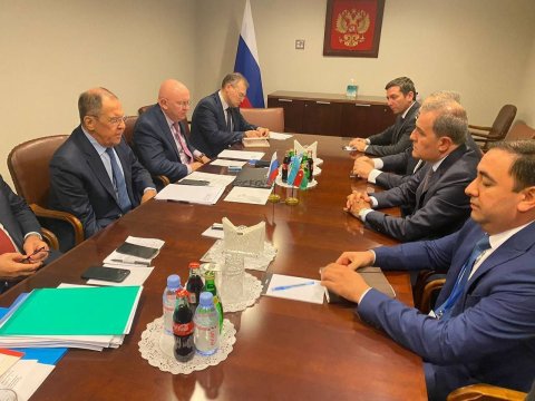 Ceyhun Bayramov Lavrovla GÖRÜŞDÜ