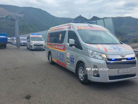 İrəvandan gələn ambulanslar Xankəndiyə buraxıldı - FOTO