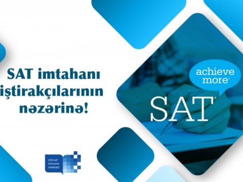 DİM-də SAT imtahanı keçiriləcək