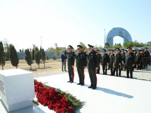 Dövlət Xidmətinin hərbçiləri Zəfər parkında - FOTOLAR