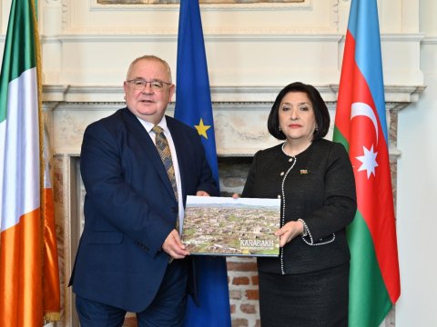 Sahibə Qafarova irlandiyalı həmkarı ilə görüşdü
