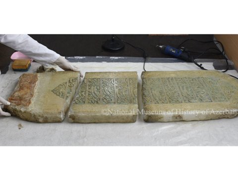 Fətəli xanın baş daşı bərpa edilir - FOTO