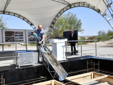 Prezident Zəngilanda kəndin təməlini qoydu