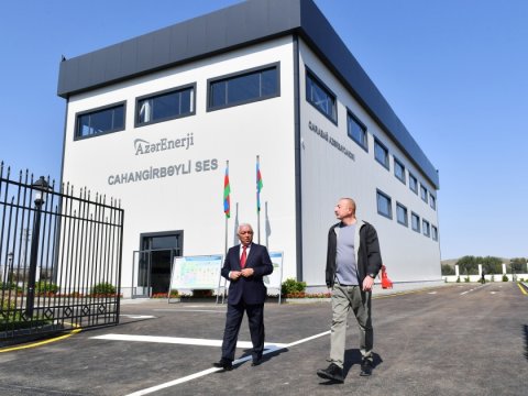 İlham Əliyev Su Elektrik Stansiyasının açılışında - FOTOLAR