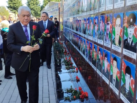 Deputat Ağalar Vəliyev Goranboyda Anım Günü tədbirlərində - FOTOLAR
