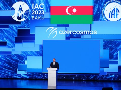 Prezident beynəlxalq konqresdə çıxış etdi - VİDEO