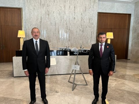 İlham Əliyev və Səlcuq Bayrakdar \