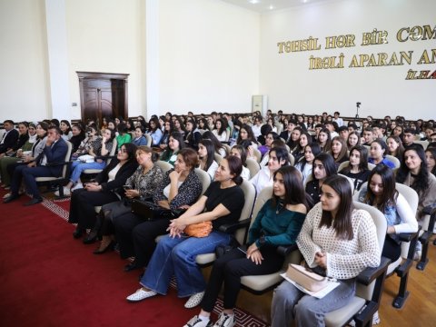 Gəncə Dövlət Universitetində tələbələrlə görüş keçirilib