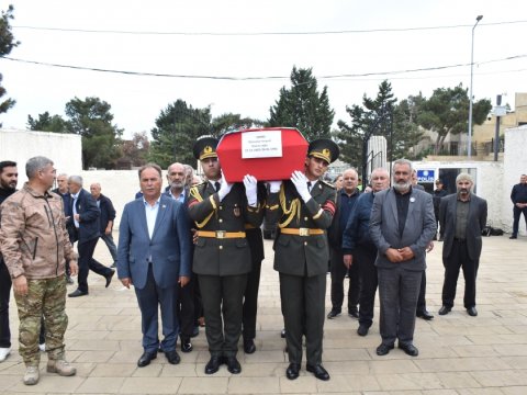 Daşaltıda nəşinin qalıqları tapılan hərbçimiz dəfn edildi - FOTOLAR