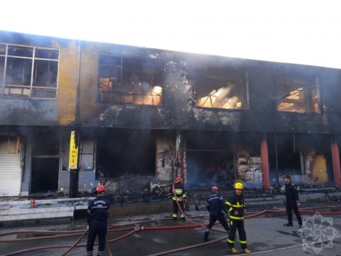 Masallıda bazar yanır, yaralılar var - FOTOLAR+VİDEO