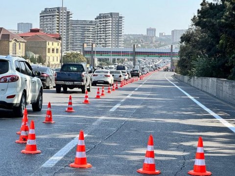 Bakı-Sumqayıt yolunda avtobus zolağı yaradılır