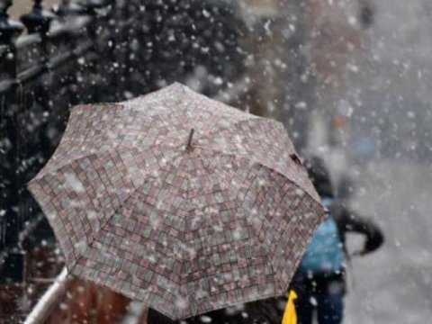 Faktiki hava - Sulu qar, yağış, külək