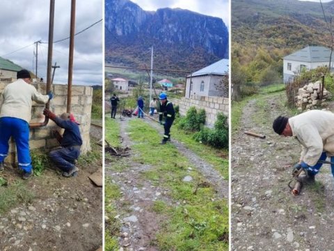 Şimal bölgəsinin altı kəndinə ilk dəfə təbii qaz xətti çəkilir
