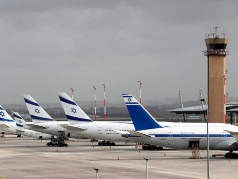 İsrailin hava limanında bütün uçuşlar dayandırıldı