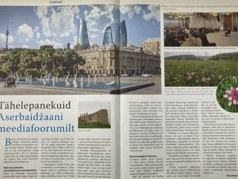 Estoniyalı jurnalist Şuşa Qlobal Media Forumundan yazdı