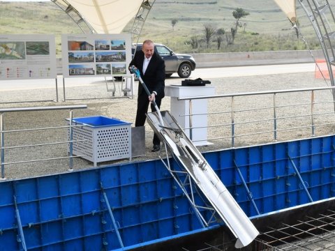 Qoçəhmədli kəndinin təməli qoyuldu - FOTOLAR