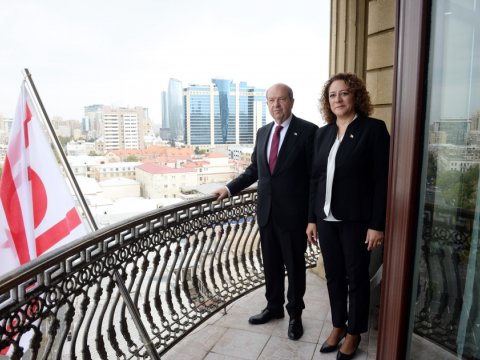 Ersin Tatar Şimali Kiprin Azərbaycandakı nümayəndəliyində - FOTO