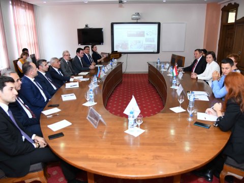 BMU-nun rektoru Macarıstan nümayəndə heyəti ilə görüşdü - FOTOLAR
