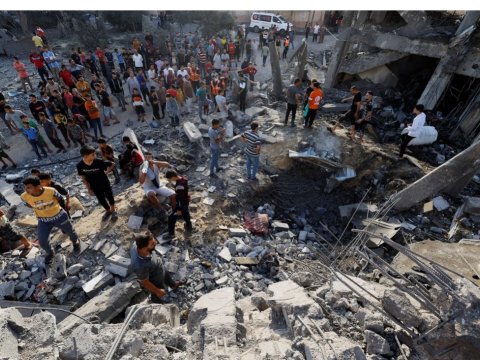 Qəzzada dəhşətli partlayış - 500-dən çox ölən var...