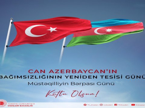 Türkiyə Azərbaycanı təbrik etdi