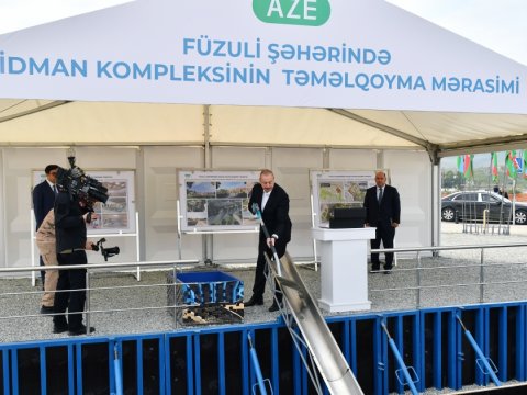 Füzulidə inşa edilən idman kompleksinin ümumi sahəsi 17 hektar olacaq