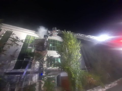 Toy zamanı restoran yandı