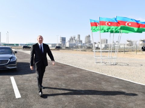 Prezident Sumqayıtda açılış və təməlqoyma mərasimlərində - FOTOLAR