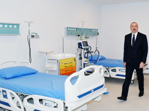 İlham Əliyev Sumqayıtda xəstəxana açılışında - FOTOLAR