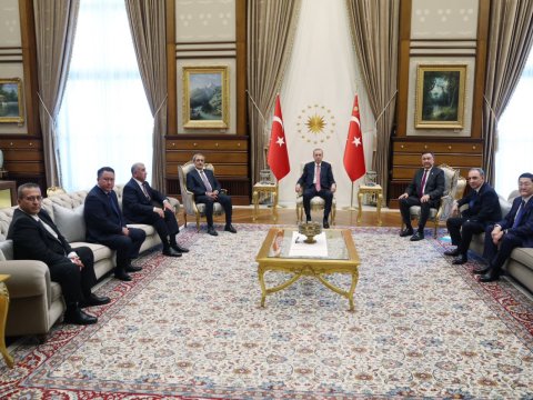 Türk dövlətlərinin baş prokurorları Ərdoğanla görüşdü