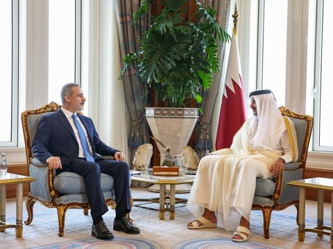 Fidan Qətərin əmiri ilə görüşdü - FOTO