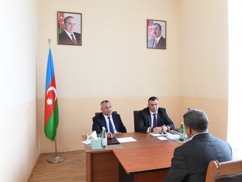 Rövşən Rzayev Oğuzda vətəndaşları qəbul edib - FOTO
