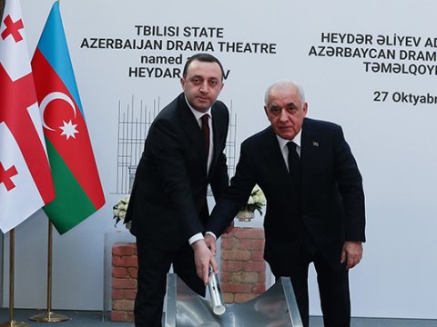 Tbilisidə Azərbaycan Dram Teatrının yeni binasının təməli qoyuldu - FOTOLAR