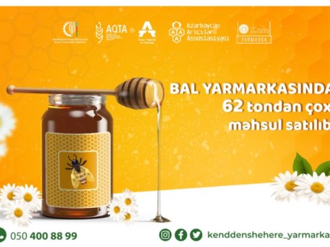 Yarmarkaya çıxarılmış arıçılıq məhsullarının 65 %-i satılıb