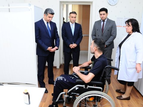 Dövlət Agentliyinin sədri Naftalanda qəbul keçirdi - FOTOLAR