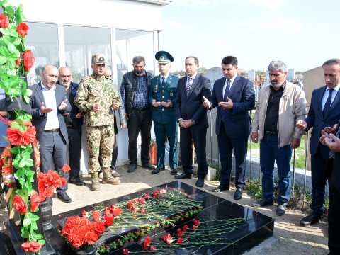 Neftçalada şəhidlərin anım mərasimi keçirilib - Fotolar
