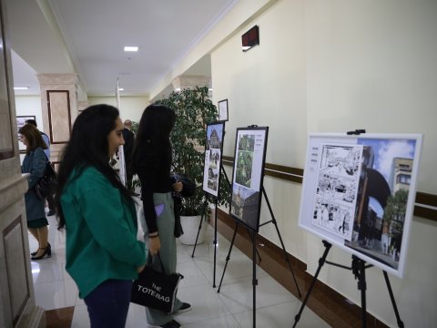 Gəncə Dövlət Universitetində sərgi keçirilib - FOTOLAR