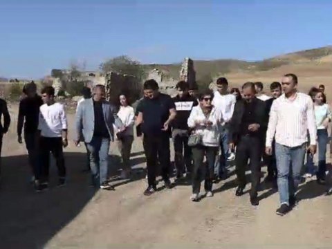 Tələbələr Cəbrayıl və Zəngilanda tikinti-quruculuq işləri ilə tanış olublar - VİDEO