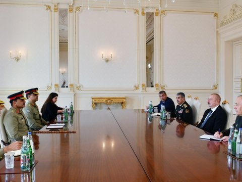 Pakistanlı komandan İlham Əliyevin qəbulunda - Əməkdaşlıq müzakirəsi