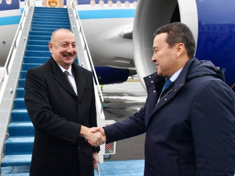 İlham Əliyev Qazaxıstanda səfərdədir - FOTOLAR