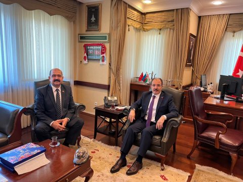 Prorektor təyin olunan türk professor səfirlə görüşdü - FOTO