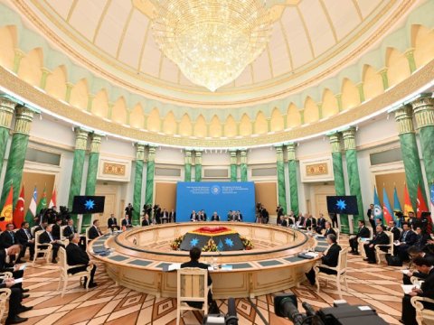 Astanada Prezidentlərin şərəfinə rəsmi qəbul təşkil olundu