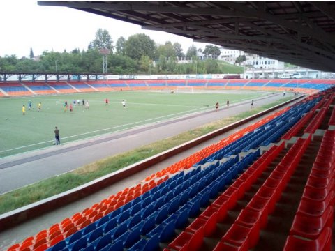Xankəndi stadionunda təmir-bərpa işləri başladı - VİDEO