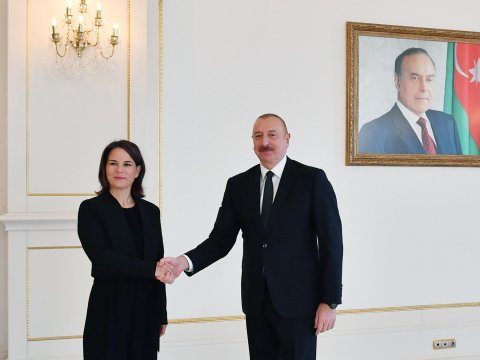 Almaniyanın xarici işlər naziri İlham Əliyevin qəbulunda - FOTO