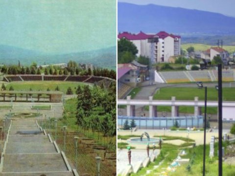 Xankəndi stadionunda bərpa işləri aparılır