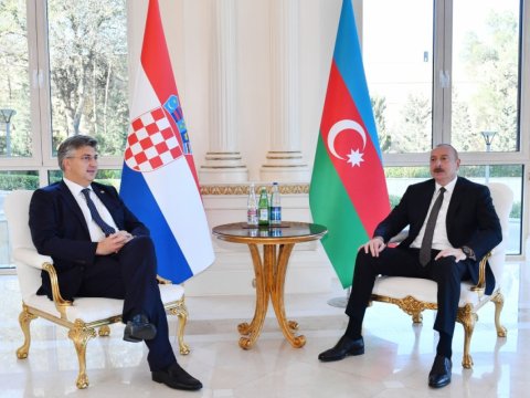 İlham Əliyev Xorvatiyanın Baş naziri görüşdü - FOTOLAR