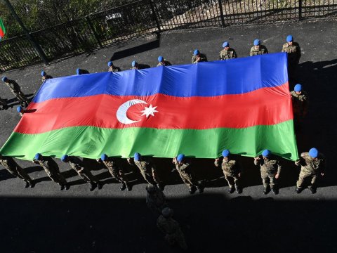 Laçında bayraq yürüşü - FOTOLAR