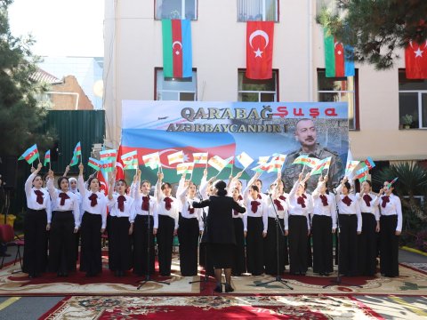 Gəncə Dövlət Universitetində Zəfər tədbiri - FOTO