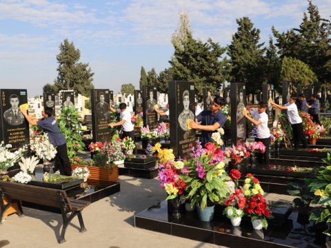 Neftçala Zəfər bayramına tam hazırdır - FOTOLAR